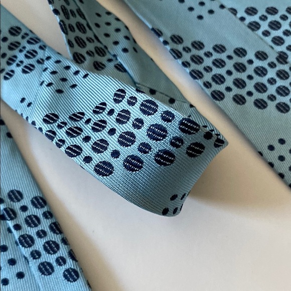 Blue Polka Dot Men's Tie - Picture 3 of 3